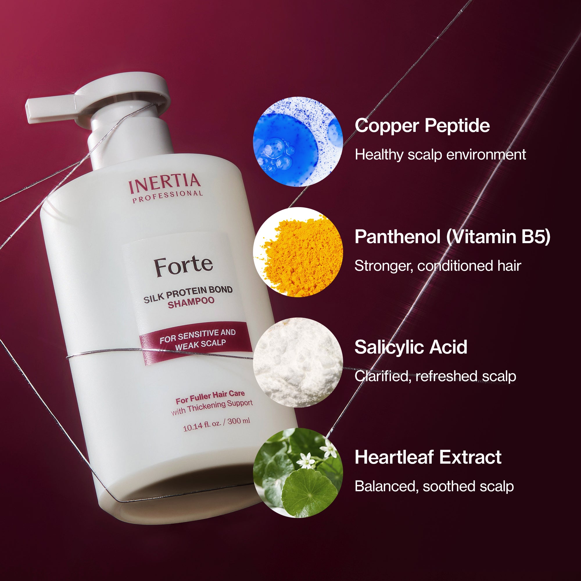 INERTIA Professional Forte Silk Protein Peptide Shampoo