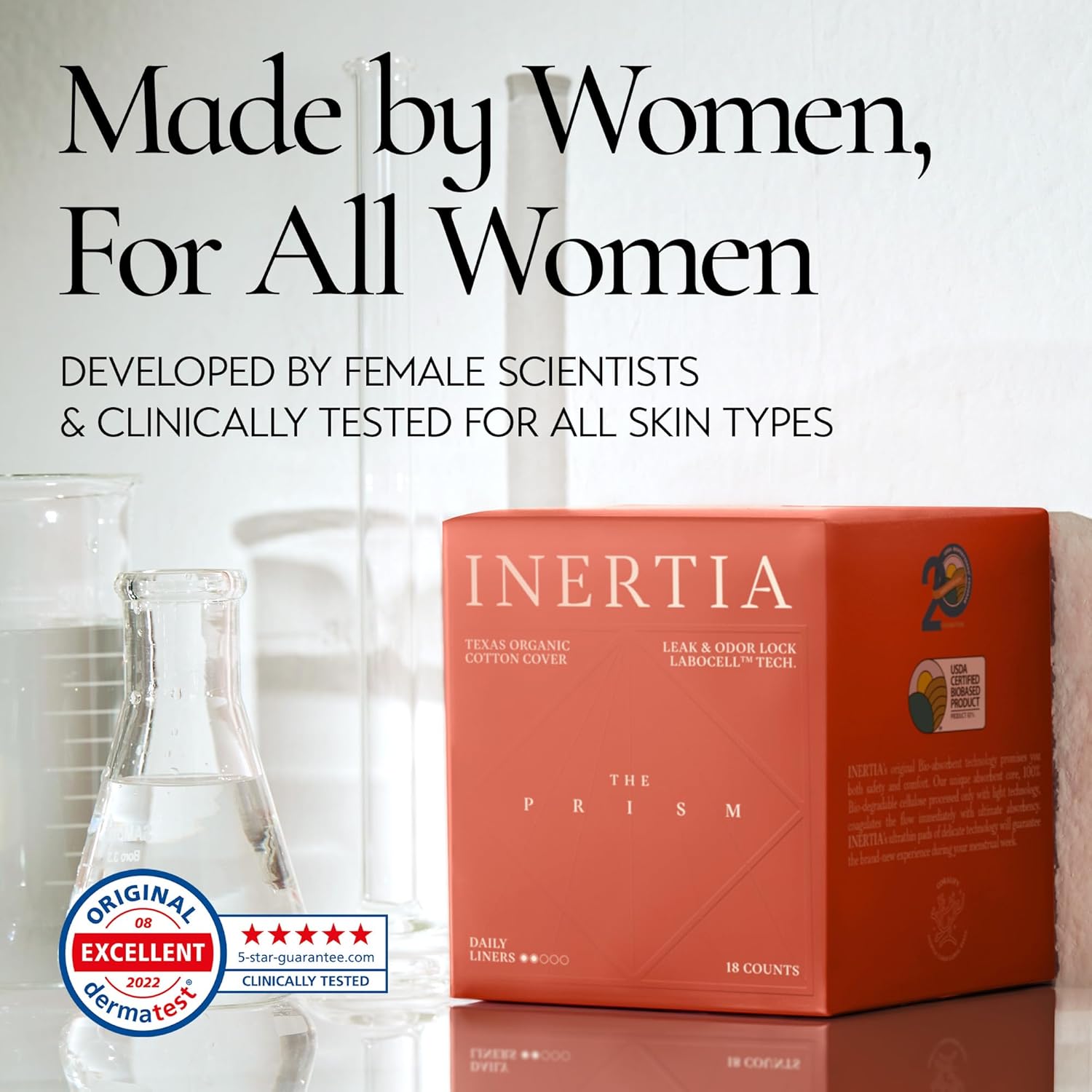 Inertia Organic Panty Liners (Labocell™) - Daily Use 